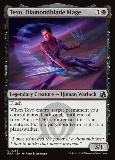 Teyo, Diamondblade Mage, Reality Fracture — Magic: The Gathering card