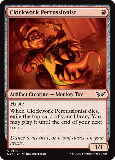 Clockwork Percussionist, Duskmourn: House of Horror — Magic: The Gathering card