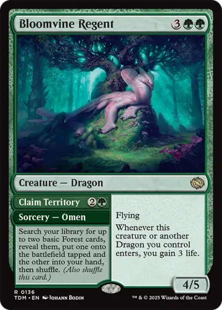 Bloomvine Regent // Claim Territory, Tarkir: Dragonstorm — Magic: The Gathering card