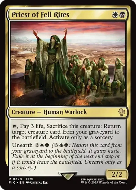 Priest of Fell Rites, Final Fantasy Commander — Magic: The Gathering card