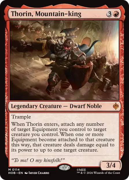 Thorin, Mountain-king, The Hobbit — Magic: The Gathering card