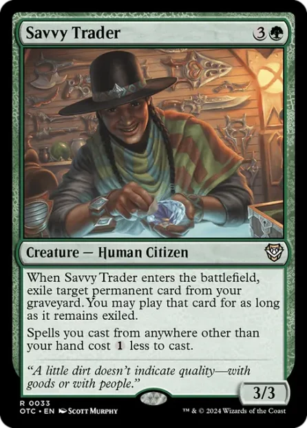 Savvy Trader, Outlaws of Thunder Junction Commander — Magic: The Gathering card