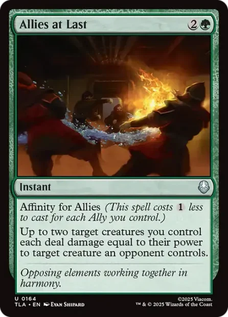 Allies at Last, Avatar: The Last Airbender — Magic: The Gathering card