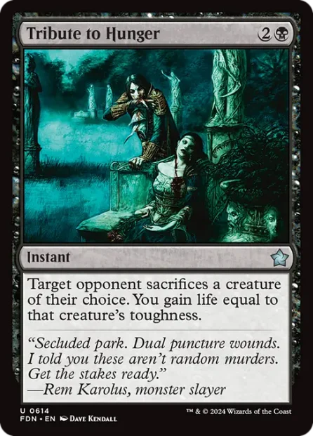Tribute to Hunger, Foundations — Magic: The Gathering card