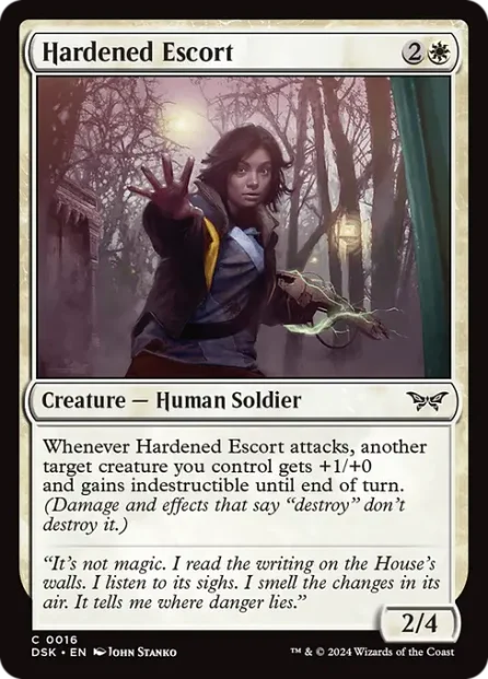Hardened Escort, Duskmourn: House of Horror — Magic: The Gathering card