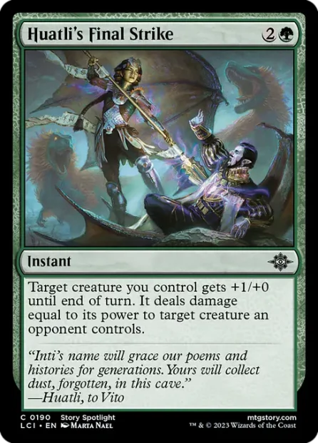 Huatli's Final Strike, The Lost Caverns of Ixalan — Magic: The Gathering card