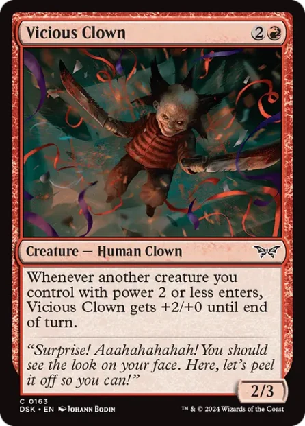Vicious Clown, Duskmourn: House of Horror — Magic: The Gathering card