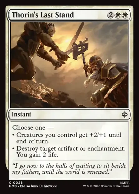 Thorin's Last Stand, The Hobbit — Magic: The Gathering card