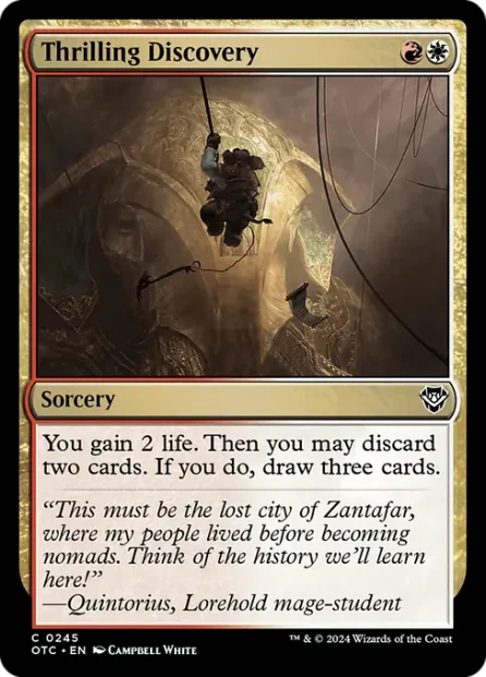 Thrilling Discovery, Outlaws of Thunder Junction Commander — Magic: The Gathering card