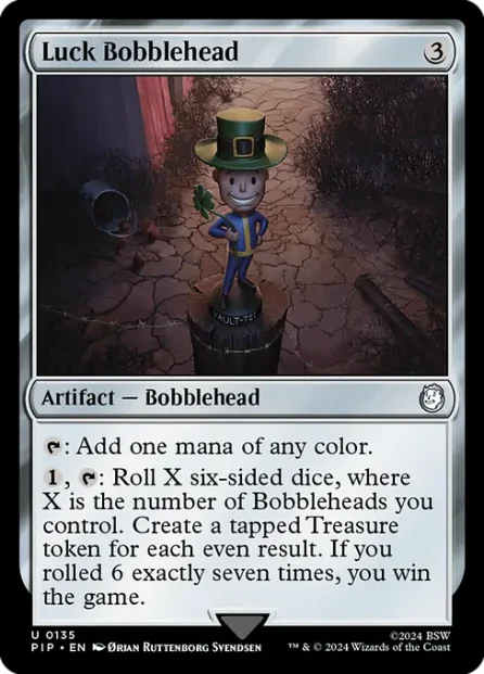 Luck Bobblehead, Fallout — Magic: The Gathering card