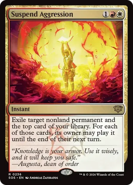 Suspend Aggression, Secrets of Strixhaven — Magic: The Gathering card