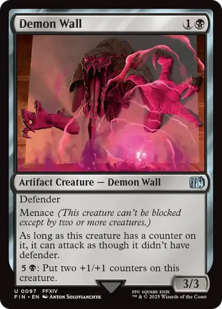 Demon Wall, Final Fantasy — Magic: The Gathering card