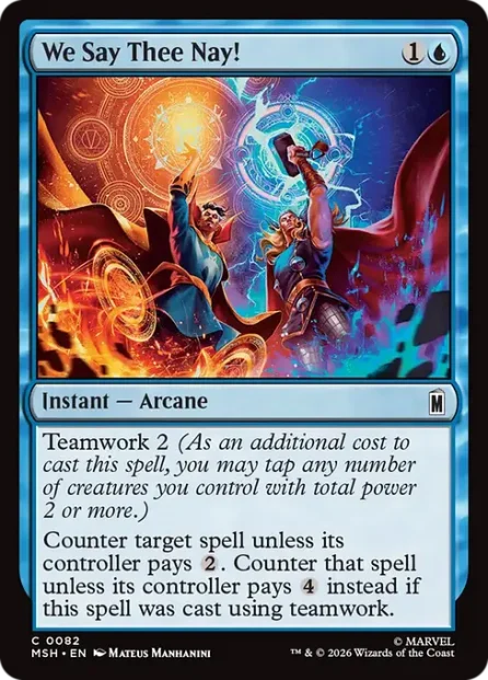 We Say Thee Nay!, Marvel Super Heroes — Magic: The Gathering card