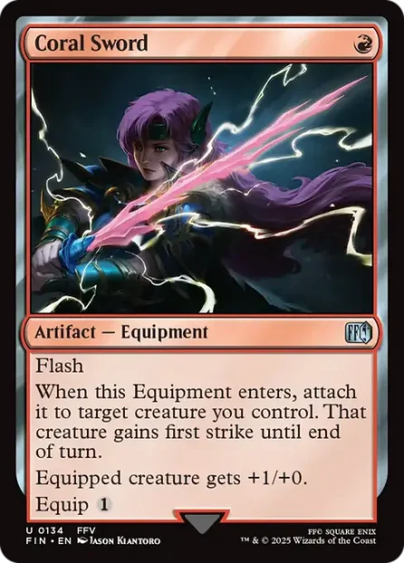 Coral Sword, Final Fantasy — Magic: The Gathering card
