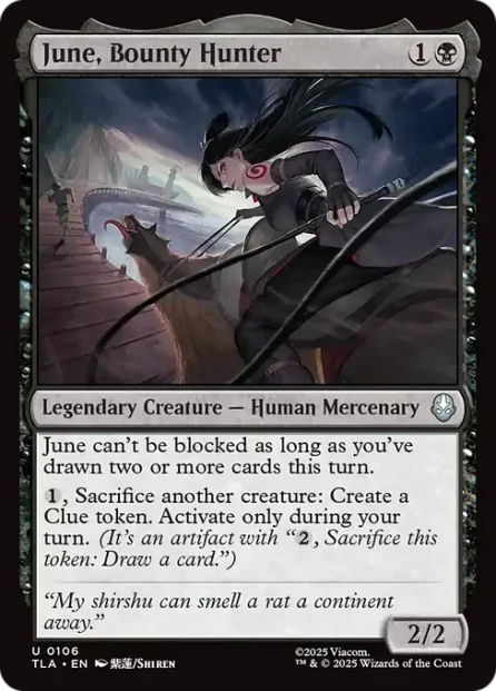 June, Bounty Hunter, Avatar: The Last Airbender — Magic: The Gathering card