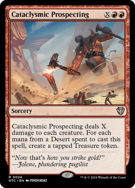 Cataclysmic Prospecting, Outlaws of Thunder Junction Commander — Magic: The Gathering card