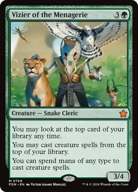 Vizier of the Menagerie, Foundations — Magic: The Gathering card