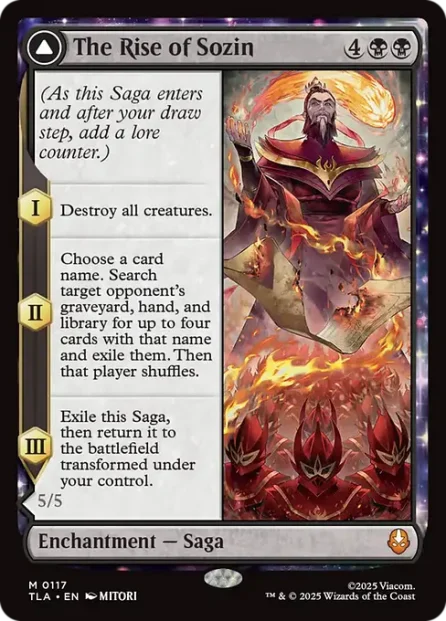 The Rise of Sozin // Fire Lord Sozin, Avatar: The Last Airbender — Magic: The Gathering card