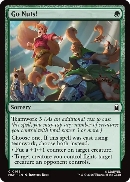 Go Nuts!, Marvel Super Heroes — Magic: The Gathering card