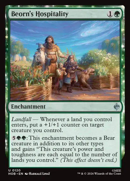 Beorn's Hospitality, The Hobbit — Magic: The Gathering card