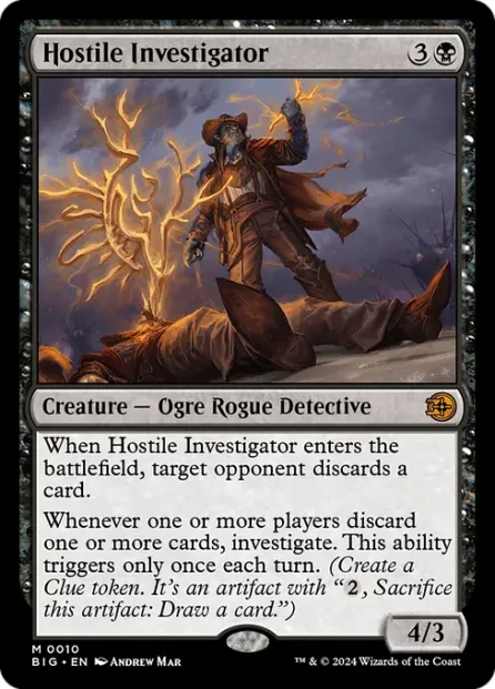 Hostile Investigator, The Big Score — Magic: The Gathering card