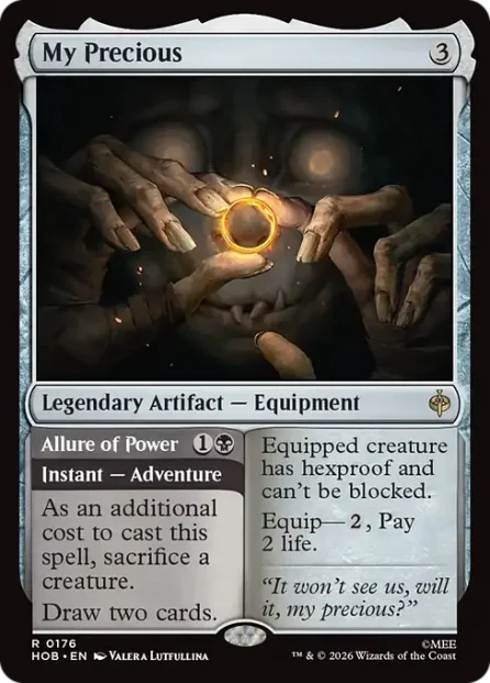 My Precious // Allure of Power, The Hobbit — Magic: The Gathering card