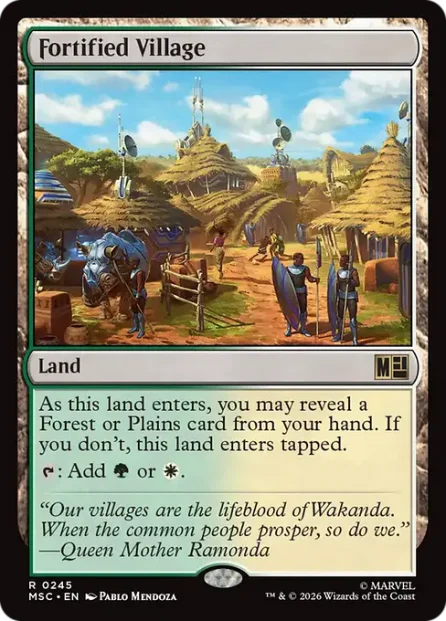 Fortified Village, Marvel Super Heroes Commander — Magic: The Gathering card