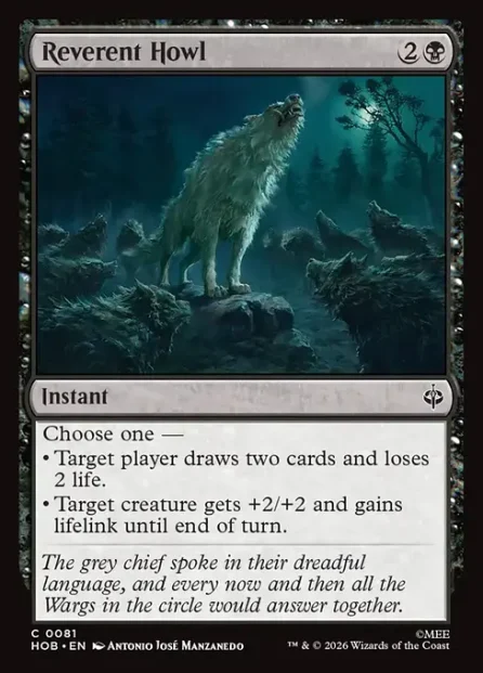 Reverent Howl, The Hobbit — Magic: The Gathering card