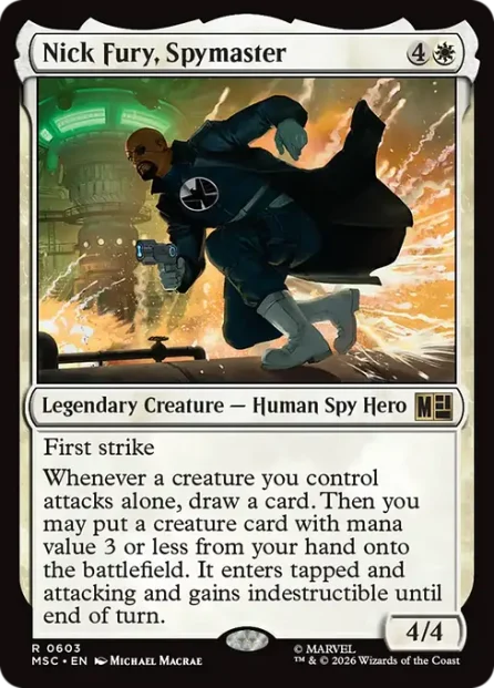Nick Fury, Spymaster, Marvel Super Heroes Commander — Magic: The Gathering card
