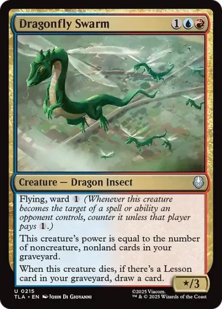 Dragonfly Swarm, Avatar: The Last Airbender, foil — Magic: The Gathering card