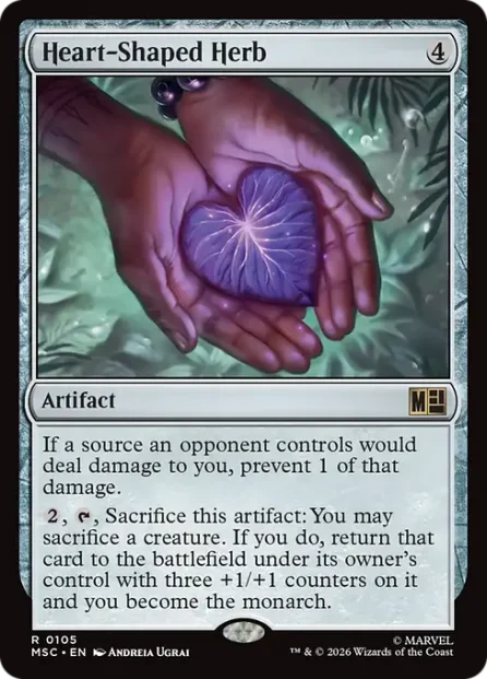 Heart-Shaped Herb, Marvel Super Heroes Commander — Magic: The Gathering card