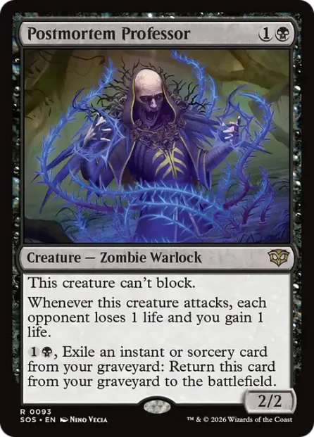Postmortem Professor, Secrets of Strixhaven — Magic: The Gathering card