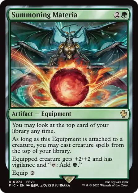 Summoning Materia, Final Fantasy Commander — Magic: The Gathering card
