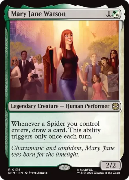 Mary Jane Watson, Marvel's Spider-Man — Magic: The Gathering card