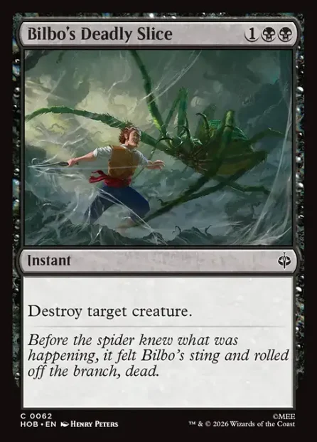 Bilbo's Deadly Slice, The Hobbit — Magic: The Gathering card