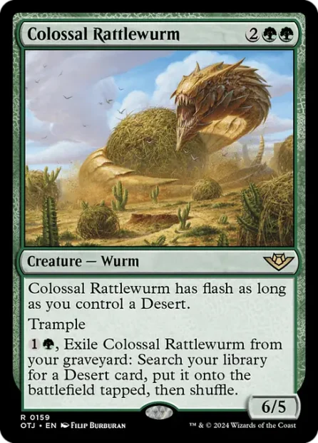 Colossal Rattlewurm, Outlaws of Thunder Junction — Magic: The Gathering card