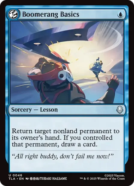 Boomerang Basics, Avatar: The Last Airbender — Magic: The Gathering card
