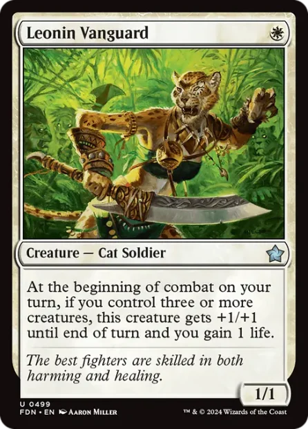Leonin Vanguard, Foundations — Magic: The Gathering card