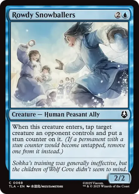 Rowdy Snowballers, Avatar: The Last Airbender — Magic: The Gathering card