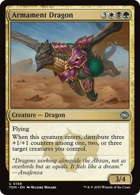 Armament Dragon, Tarkir: Dragonstorm — Magic: The Gathering card