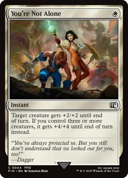 You're Not Alone, Final Fantasy — Magic: The Gathering card