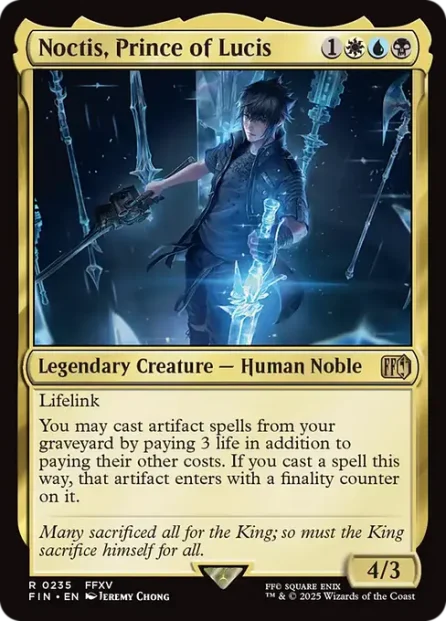 Noctis, Prince of Lucis, Final Fantasy — Magic: The Gathering card