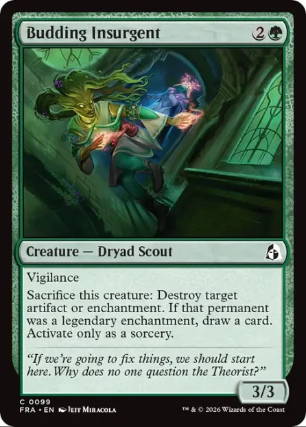 Budding Insurgent, Reality Fracture — Magic: The Gathering card