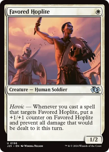 Favored Hoplite, Foundations Jumpstart — Magic: The Gathering card