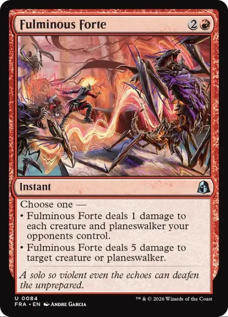 Fulminous Forte, Reality Fracture — Magic: The Gathering card