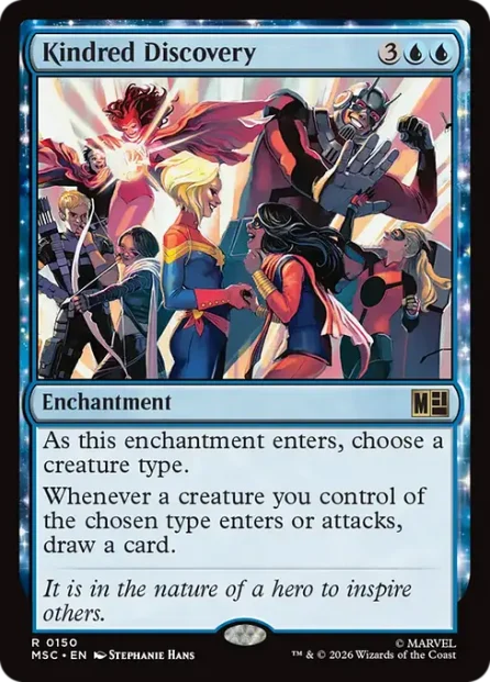 Kindred Discovery, Marvel Super Heroes Commander — Magic: The Gathering card