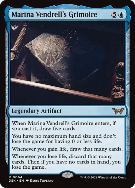 Marina Vendrell's Grimoire, Duskmourn: House of Horror — Magic: The Gathering card