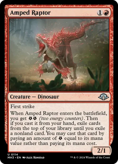 Amped Raptor, Modern Horizons 3 — Magic: The Gathering card