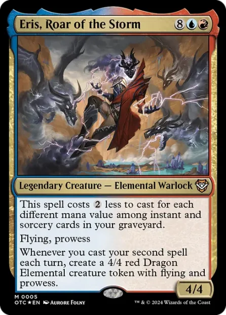 Eris, Roar of the Storm, Outlaws of Thunder Junction Commander, foil — Magic: The Gathering card