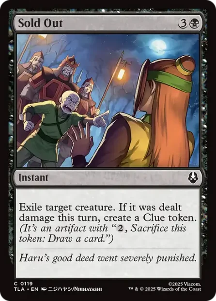 Sold Out, Avatar: The Last Airbender — Magic: The Gathering card